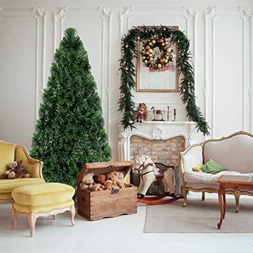 GOFLAME 6FT Pre-Lit Fiber Optic Christmas Tree - 220 Branch Tips - UL-Certified - Perfect Holiday Décor for Home, Office