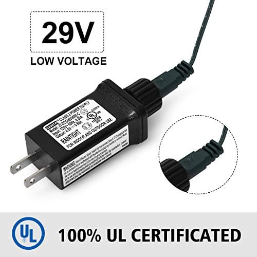 GOFLAME 8ft Pre-lit Christmas Tree with Warm White LED Lights - Holiday Home Décor for Easy Indoor Setup, Featuring Hing